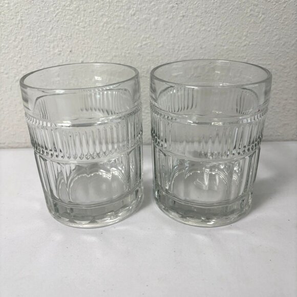 Anchor Hocking Double Old Fashioned Glass Set of 2 Glasses Barware - Picture 1 of 8